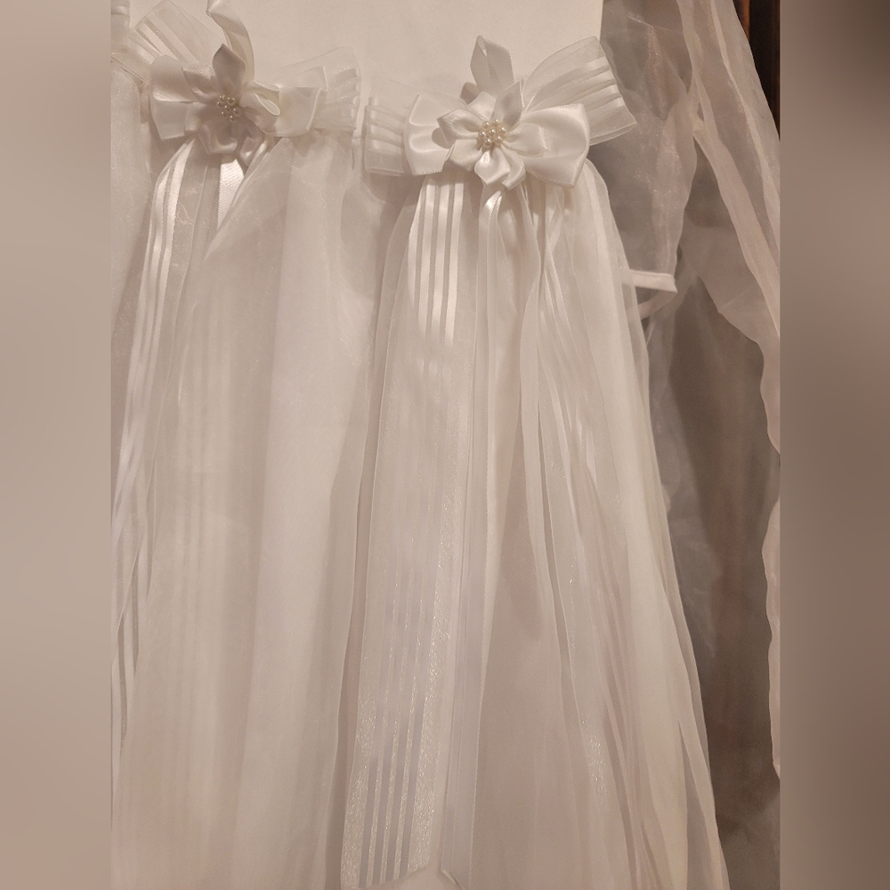 Bonnie Jean Communion Confirmation floral wedding flower girl dress + jacket 7 8 - Picture 6 of 9